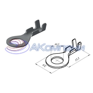 45 7373 8528-01 Наконечник кольцевой d=6,5мм, сечение 0,5-1,5мм2, Ол